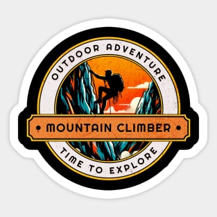 Mountain Climber Outdoor Adventure Design Sticker